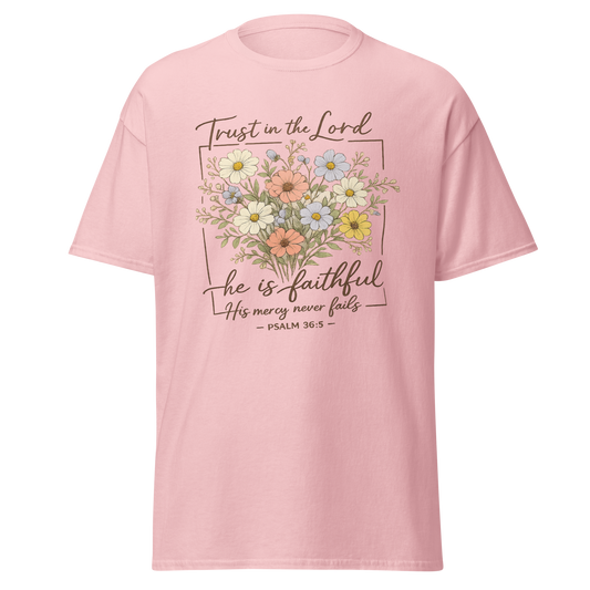 “Trust in the Lord – He Is Faithful” Christian T-Shirt