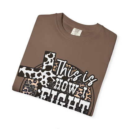 This Is How I Fight My Battles T-Shirt — Leopard Cancer Awareness Tee