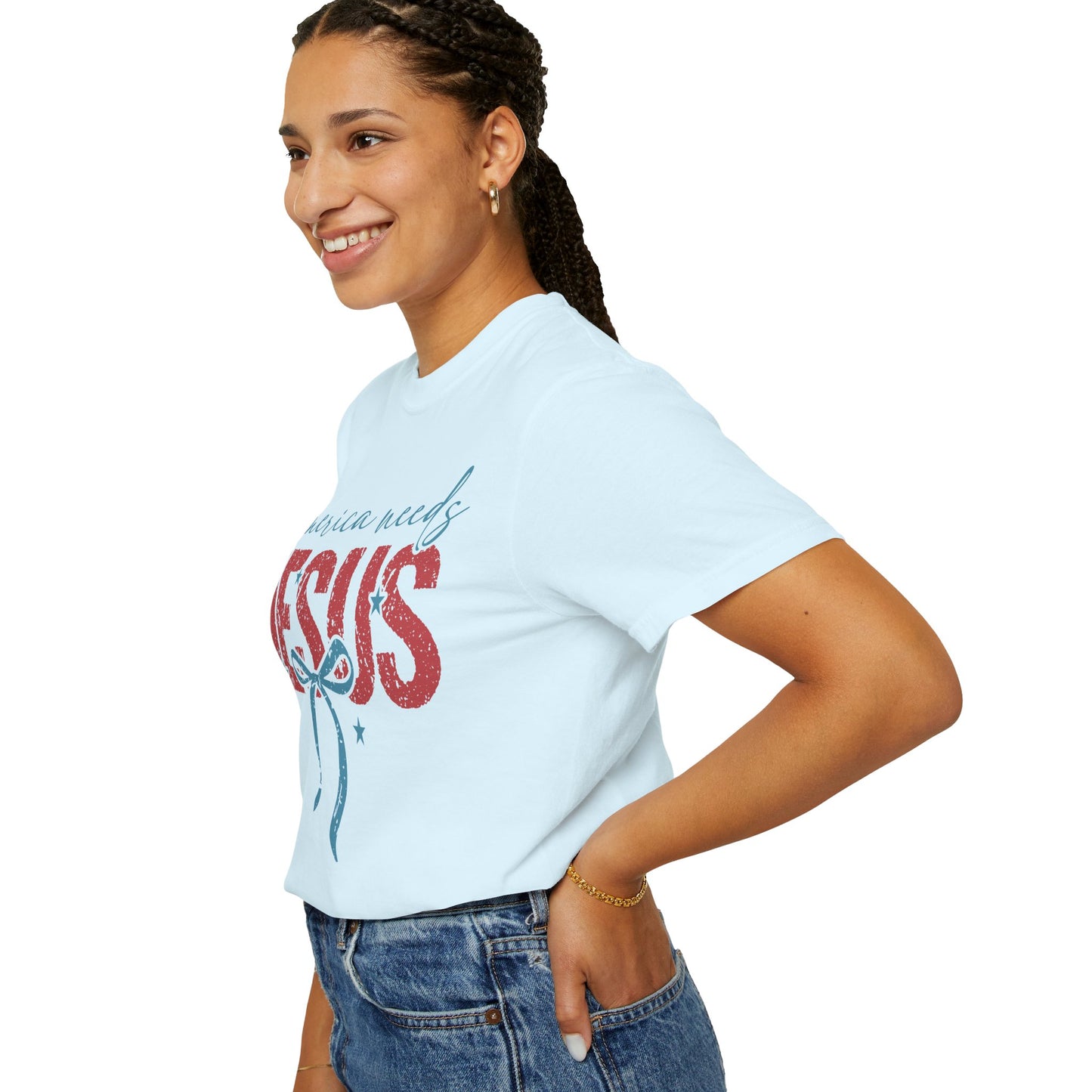 America Needs Jesus T-Shirt — Patriotic Christian Graphic Tee