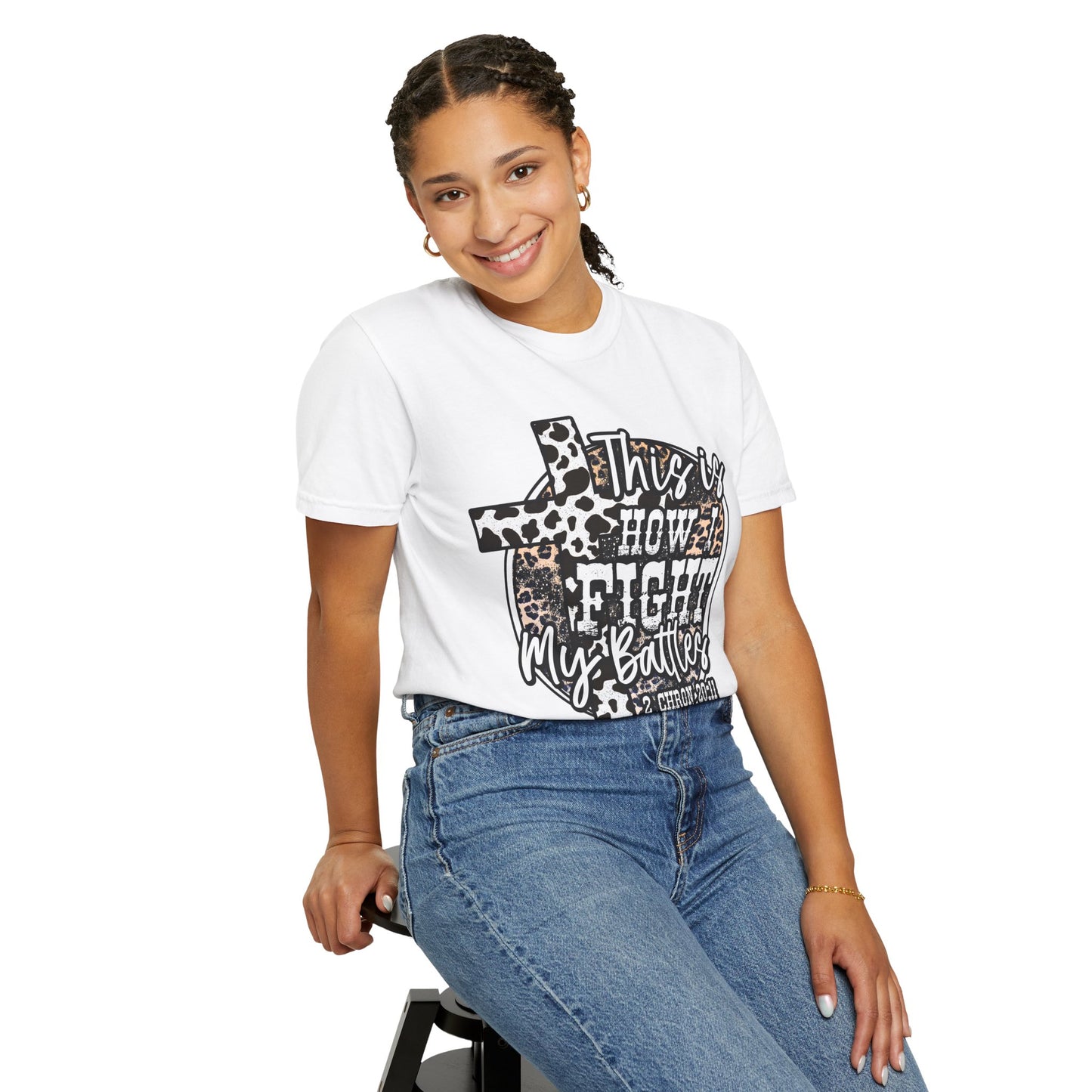 This Is How I Fight My Battles T-Shirt — Leopard Cancer Awareness Tee
