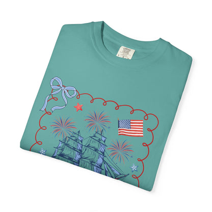 Patriotic Tea Party Tee — “Spilling The Tea Since 1773” Vintage Ship T-Shirt