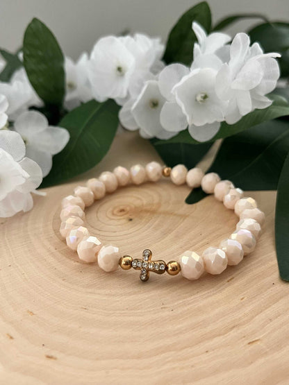 Cross Bead Bracelet Collection - Faith-Inspired Jewelry