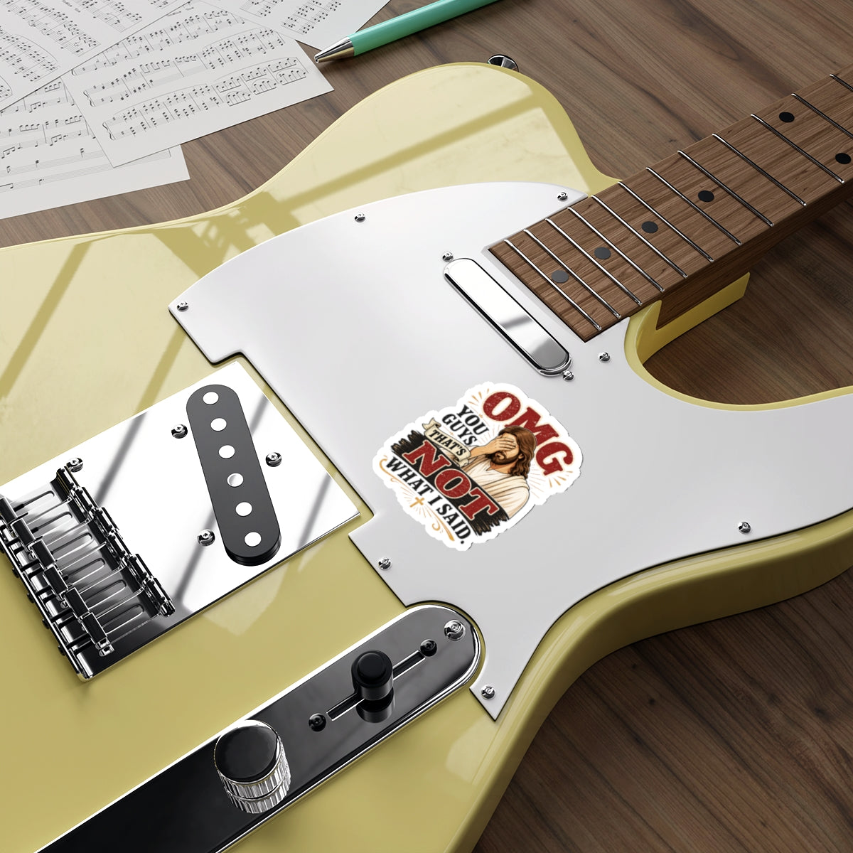 "OMG You Guys That's Not What I Said" Die-Cut Christian Sticker