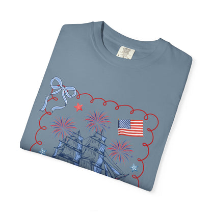 Patriotic Tea Party Tee — “Spilling The Tea Since 1773” Vintage Ship T-Shirt