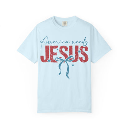 America Needs Jesus T-Shirt — Patriotic Christian Graphic Tee