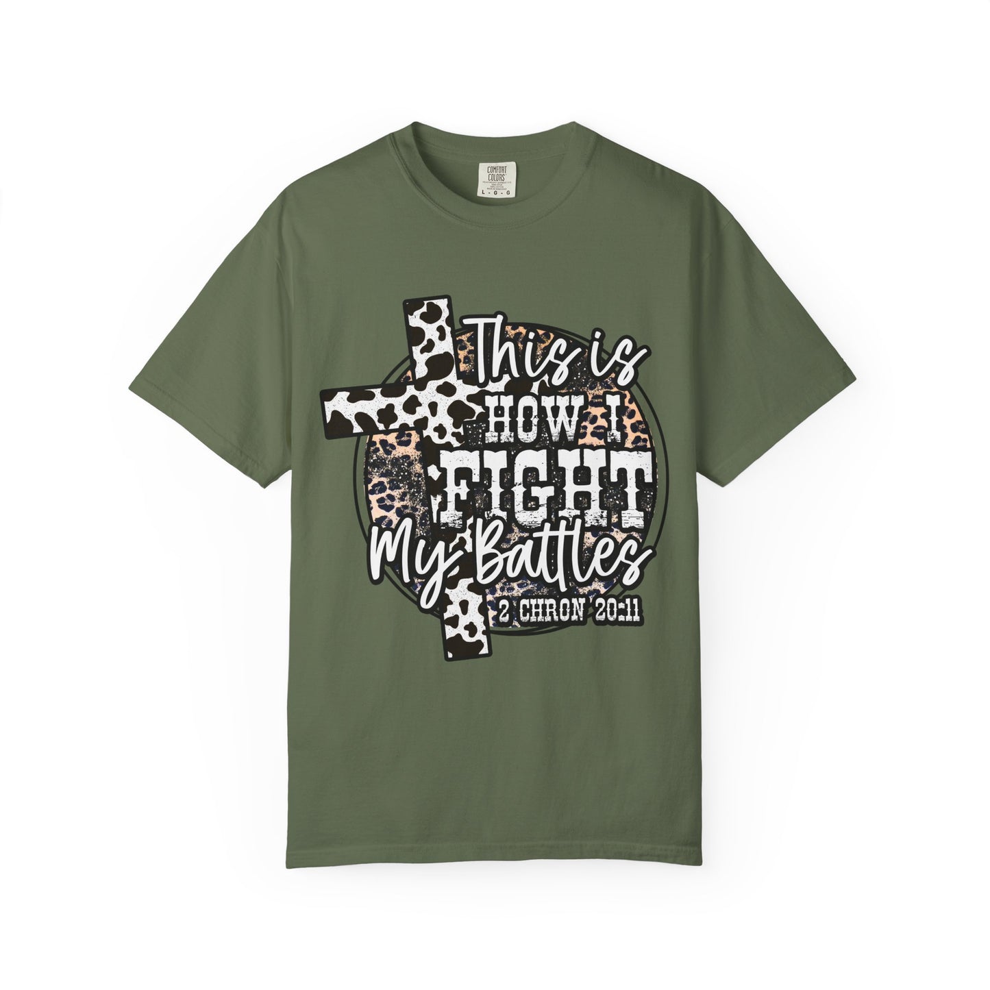 This Is How I Fight My Battles T-Shirt — Leopard Cancer Awareness Tee