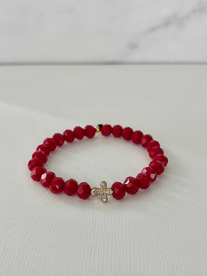 Cross Bead Bracelet Collection - Faith-Inspired Jewelry