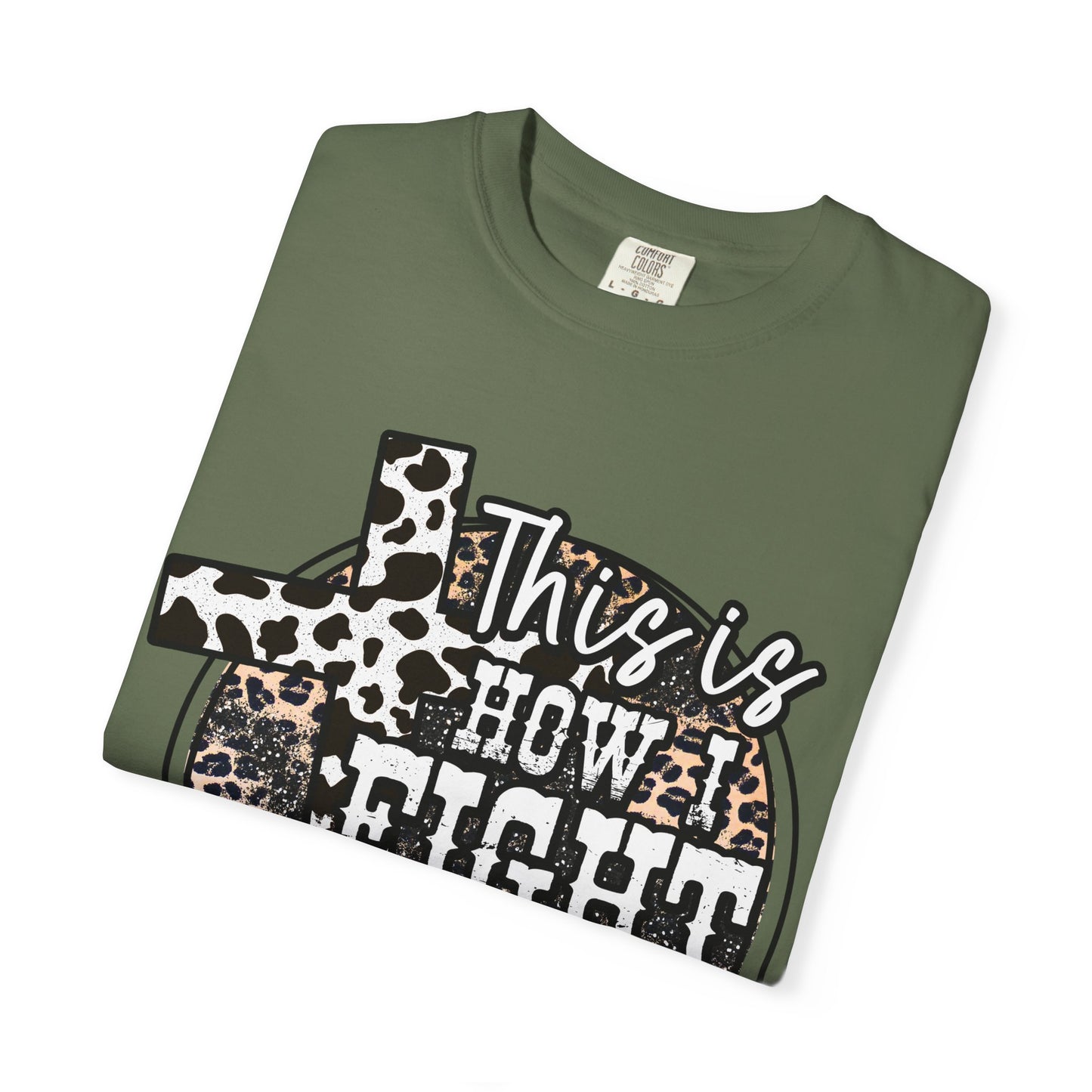 This Is How I Fight My Battles T-Shirt — Leopard Cancer Awareness Tee