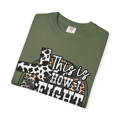 This Is How I Fight My Battles T-Shirt — Leopard Cancer Awareness Tee