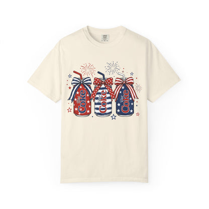 Patriotic Soda Bottles T-Shirt — 4th of July Americana Tee