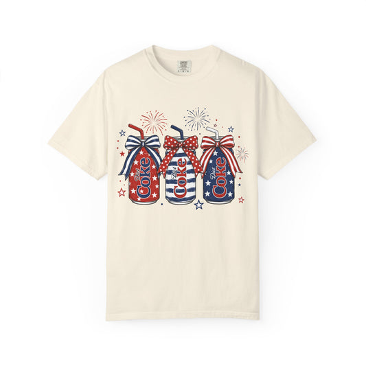 Patriotic Soda Bottles T-Shirt — 4th of July Americana Tee