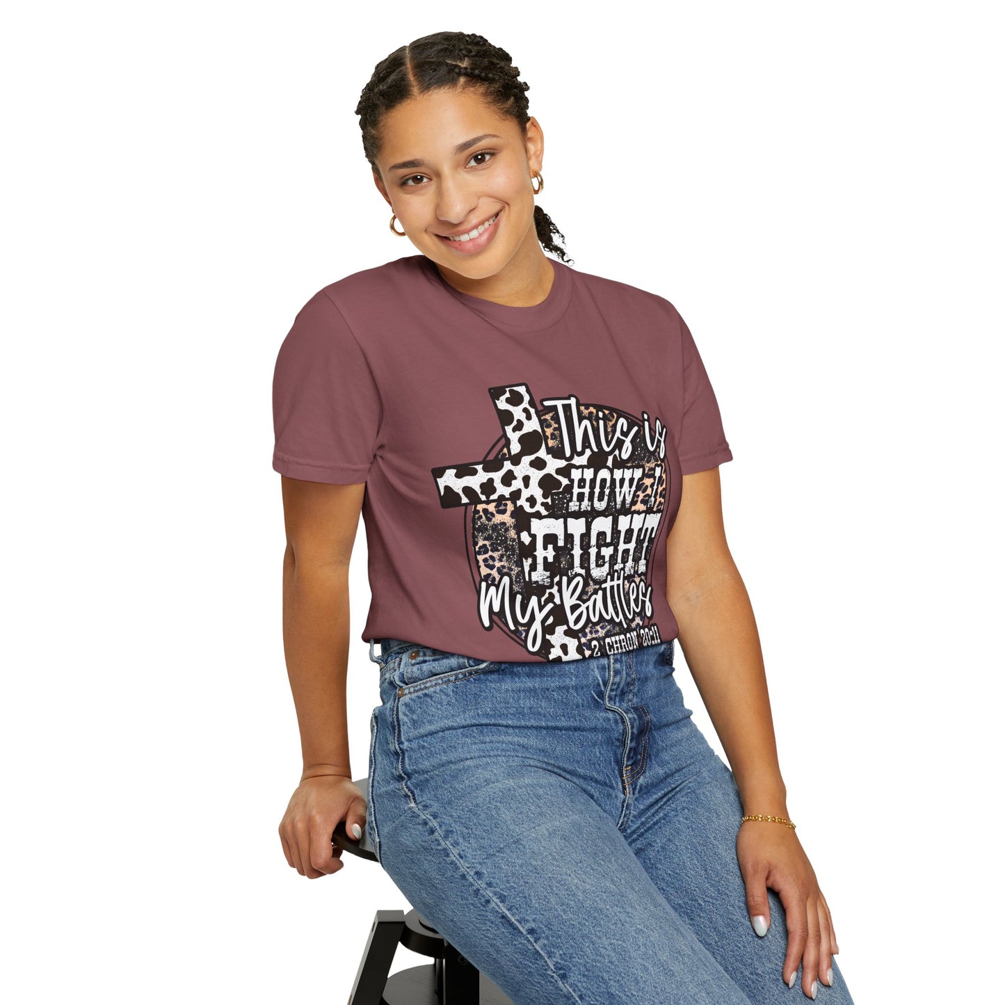 This Is How I Fight My Battles T-Shirt — Leopard Cancer Awareness Tee