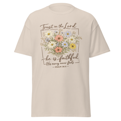 “Trust in the Lord – He Is Faithful” Christian T-Shirt