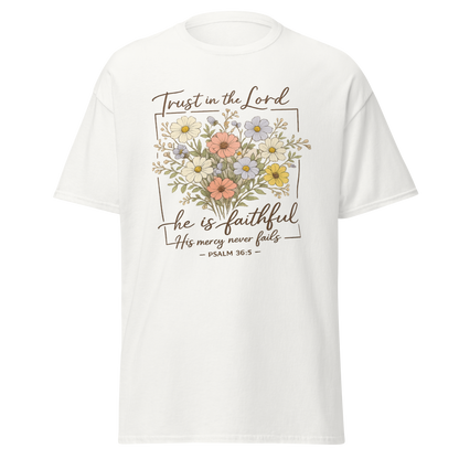 “Trust in the Lord – He Is Faithful” Christian T-Shirt