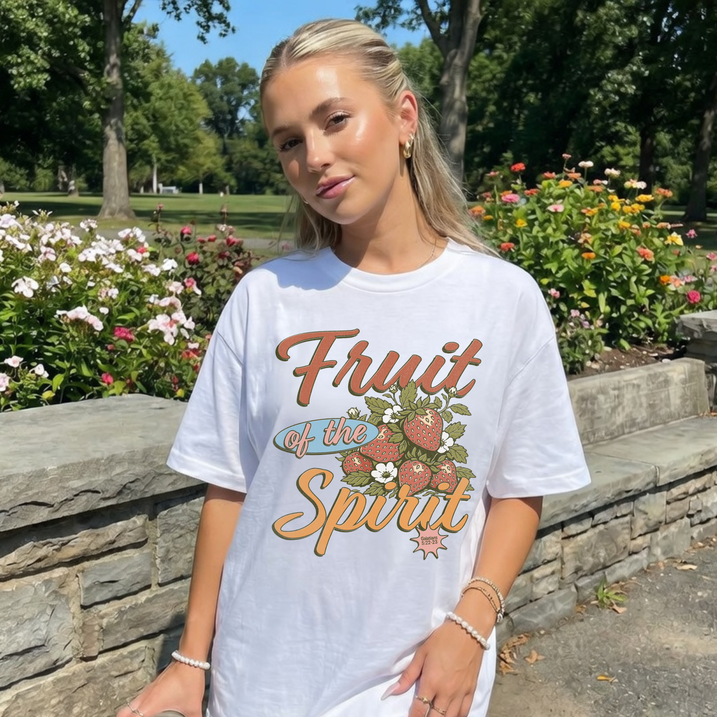 Fruit of the Spirit Christian Strawberry Tee | Galatians 5:22 Shirt